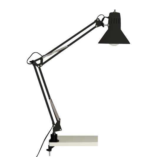 BRILLIANT Lampe, Hobby Schreibtischklemmleuchte schwarz, Metall, 1x A60, E27, 40W,Normallampen (nicht enthalten)