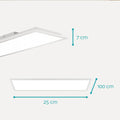 EGLO LED Büro-Deckenleuchte Bottazzo, Deckenlampe flach 100x25 cm, Lampe Decke Wohnzimmer, Panel dimmbar per Fernbedienung, Küchenlampe warmweiß – kaltweiß, Weiß