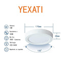 Yexati 6 Stück Deckenlampe LED Deckenleuchte Flach Rund 15W 6500K 1620LM IP44 Wasserfest Modern Badezimmer Lampe, Badlampe Decke Küchenlampe Weiß für Küche Bad Schlafzimmer Flur Balkon Keller Ø17cm