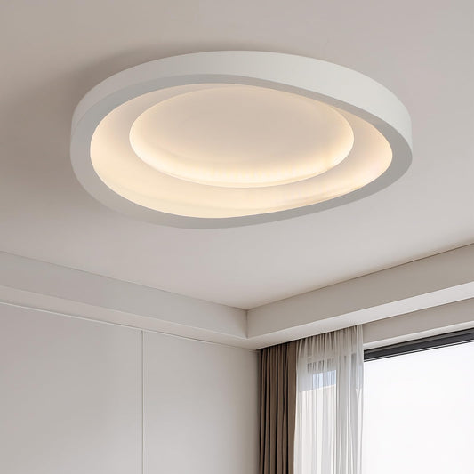 HTsilphelene Moderne Deckenleuchte, Dimmbare 3000K-6500K Deckenlampe Schlafzimmer, Minimalistische Kreativitätsform Lampe Deckenlampe für Wohnzimmer Schlafzimmer Küche Flur (D 40CM)