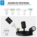 LVWIT GU10 Deckenstrahler LED 3 Flammig Rund LED Deckenleuchte Schwenkbar Schwarz Deckenlampe Spot Drehbar Modern Deckenspots 3 Strahler für Wohnzimmer Schlafzimmer Küche (Ohne Leuchenmittel)