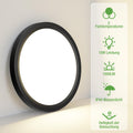 zemty 2Stück/3Farben 3000/4000/6500K LED Deckenleuchte Flach, 15W 1800LM Ø18cm Deckenleuchten, Schwarz Rund Ultra Dünn Deckenlampe LED Lampen Deckenlampen,Deckenbeleuchtung für Badezimmer,Küche