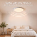 LQWELL LED Deckenleuchte Ultra Dünn Weiß 22cm 18W 1980lm 3000K