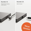 SIGOR Nuindie 2.0 - Dimmbare LED Akku-Tischlampe Indoor & Outdoor, IP54 spritzwassergeschützt, Höhe 38 cm, aufladbar mit USB-C, 12 h Leuchtdauer, tannengrün