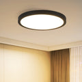 ZMH Deckenlampe LED Deckenleuchte Flach - Küchenlampe Schwarz 15W Badezimmerlampe Rund Küche Deckenbeleuchtung 3000K Schlafzimmerlampe Klein Badlampe IP44 Flurlampe Ø18cm für Schlafzimmer Bad Flur