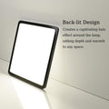 LED Deckenleuchte Flach, Ultra Dünn, IP54 Wasserdicht Deckenlampe Panel für Badezimmer, Flur, Keller, Küche – 15 W, 1800 lm, 4000 K, Schwarzes, Eckig, 22 cm