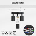 LVWIT GU10 Deckenstrahler LED 3 Flammig Rund LED Deckenleuchte Schwenkbar Schwarz Deckenlampe Spot Drehbar Modern Deckenspots 3 Strahler für Wohnzimmer Schlafzimmer Küche (Ohne Leuchenmittel)