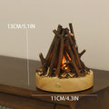 Kleine gemütliche Kamin Laterne Traditionelle realistische Holz Brennen Flamme Effekt Ligh LED Holzkohle Stil Tischlampe für Indoor & Outdoor Gebrauch