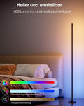 RGB LED Stehlampe Wohnzimmer Dimmbar 170cm mit Fernbedienung & APP, 16 Millionen Farben, 300 Szenenmodi, Musik-Sync, DIY-Modus & Timing, LED Standleuchte für Wohnzimmer, Schlafzimmer, Gaming-Raum