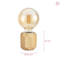 Pauleen 48159 Woody Sparkle Tischleuchte aus Holz skandinavische Tischlampe Würfellampe max25W E27 Holz 230V
