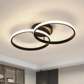 Toolight LED Deckenleuchte Schlafzimmer, 42W 4725LM Deckenlampe Wohnzimmer Schwarz, Modern 4500K Neutralweiß Licht LED Deckenlampe Rund für Flur Küche, 54CM