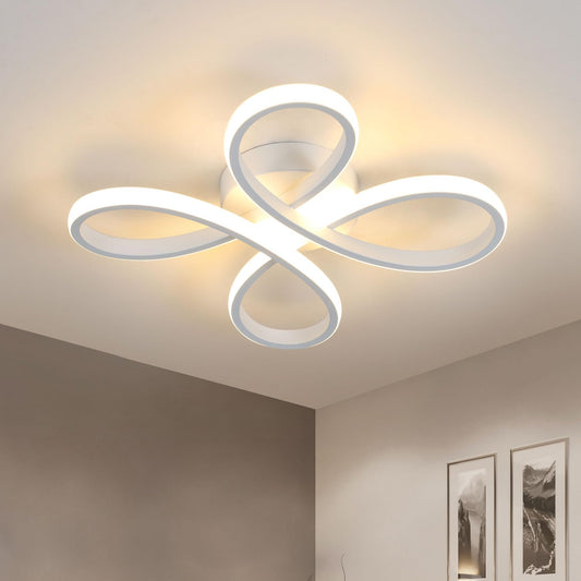 Comely Deckenlampe LED, 30W 3500LM Deckenleuchten LED, Weiße Blumendesign Deckenbeleuchtung LED Aluminium für Schlafzimmer Wohnzimmer Esszimmer Flur, Warmweißes Licht 3000K