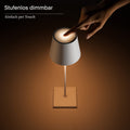 SIGOR Nuindie - Dimmbare LED Akku-Tischlampe Indoor & Outdoor, IP54 spritzwassergeschützt, Höhe 38 cm, aufladbar mit Easy Connect, 12 h Leuchtdauer, kirschrot