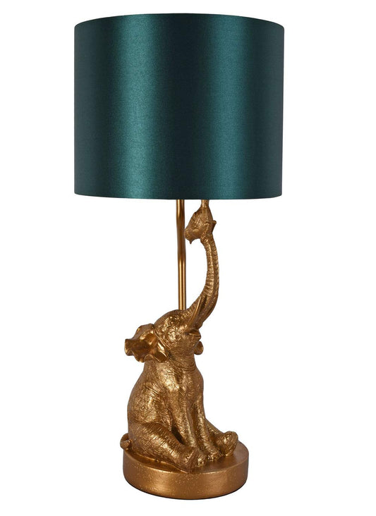 Tischleuchte Elefant Gold Tischleuchte Tierfigur Jungle Lampe (ohne Leuchtmittel) Leuchte 52cm cw255 Palazzo Exklusiv
