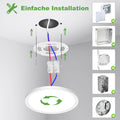 zemty [2Stück/3Farben 3000/4000/6500K LED Deckenleuchte Flach, 15W 1800LM Ø18cm Deckenleuchten, Rund Ultra Dünn Deckenlampe LED Lampen Deckenlampen,Deckenbeleuchtung für Badezimmer,Küche,Schlafzimmer
