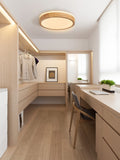 Baerolc LED Deckenleuchte Holz,30cm Deckenlampe Schlafzimmer 24W 3000K Warmweiß Deckenleuchte Küchenlampe Rund Deckenlampe holz für Schlafzimmer/Büro/Küche/Kinderzimmer/Flur/Balko