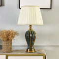 Chao Zan E27 moderne Tischlampe Wohnzimmer Schlafzimmer Nachttischlampe Keramik dekorative Beleuchtung Tischlampe (Glühbirne nicht enthalten) (Grün)