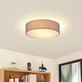 MONZANA® Deckenlampe Sternenhimmel Wohnzimmer Schlafzimmer E27 Weiß Rund 30cm Stoffschirm 1-Flammig 40W Küche Lampe Deckenleuchte Stoffdeckenlampe