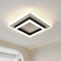 DELIPOP Moderne LED Deckenleuchte, 30W 3375LM LED Deckenlampe Quadratisch Innen, Acryl Deckenbeleuchtung Schwarz für Schlafzimmer, Wohnzimmer, Flur, Küche, Balkon, Natürliches Licht 4500K