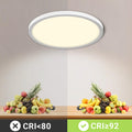 LQWELL® Deckenleuchte LED Deckenlampe, IP44 Wasserfest Badlampe Rund Flach 18W 4000K 1980LM Modern Schlicht Lampe Dünn für Wohnzimmer Badezimmer Schlafzimmer Küche Balkon Keller Büro, 220 * 24mm