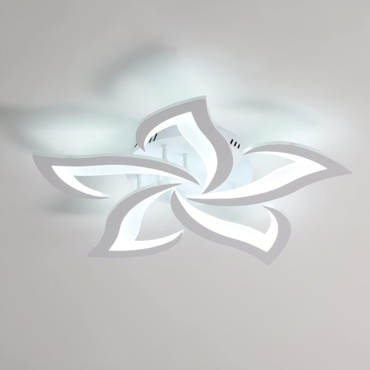 Comely Deckenlampe, LED Deckenleuchte 60W 6750lm, Kaltes Weiß 6500K Moderne Blütenblatt Design Deckenlampe für Wohnzimmer Küche Schlafzimmer Esszimmer, Dia 60cm