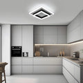 LED Deckenleuchte 30W 3250LM Deckenlampe Schwarze, Modern Design Deckenlampe Eckig Flach Schlafzimmerlampe Esstischlampe Bürolampe Flurlampe Deckenleuchte LED Kaltesweiß 6500K