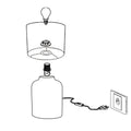 EGLO Tischlampe Bellariva, Tischleuchte, Nachttischlampe aus Keramik in Creme, Textil in Weiß, Wohnzimmerlampe, Lampe mit Schalter, E14 Fassung