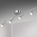 Unicozin LED Deckenleuchte, 4 Flammig Deckenstrahler Schwenkbar Chrom, Inkl. 4 x 4W GU10 LED Lampen, 400LM, Warmweiß, Deckenlampe Spot für Küche, Wohnzimmer, Schlafzimmer