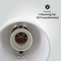 Schreibtischlampe Tischleuchte Leselampe Klemmleuchte Nachttischleuchte Retro aus Metall mit Schwanenhals, schwenkbar, mit Schnurschalter, Fassung E27 (mit Leuchtmittel, Tischleuchte weiß)
