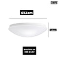 McShine Deckenleuchte | Star | Ø33cm 2-flammig, Sockel für 2x E27 Leuchtmittel | runde Deckenlampe ideal für Wohnzimmer, Flur, Küche, Bad, Treppenhaus
