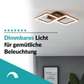 EGLO LED Deckenleuchte RGBIC, geometrische Deckenlampe mit Lichteffekten, Gaming Zimmer und Party Deko, Deckenbeleuchtung mit Fernbedienung, warmweiß und RGB, Metall in Schwarz