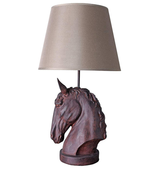 Tischlampe Pferd Tischleuchte Pferdekopf Nachttischlampe (ohne Leuchtmittel) Lampe Leuchte 66cm cw214 Palazzo Exklusiv