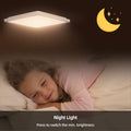 Matane LED Deckenleuchte Dimmbar, 24W Deckenlampe mit Fernbedienung, Panel Flach 3000K-6500K 2400lm Kalt/Warm/Neutralweiß für Wohnzimmer Schlafzimmer Kinderzimmer Badezimmer Modern Eckig, 30x2.5cm