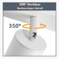 ZMH Deckenleuchte 6 flammig Deckenstrahler Weiß : GU10 Deckenlampe 350°Schwenkbar Deckenspots Modern Spots Küchenlampe Strahler Industrial für Wohnzimmer Schlafzimmer Küche - Ohne Leuchtmittel