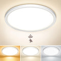 NIBSHOOM LED Deckenlampe mit Bewegungsmelder, 3000K/4000K/6500K 18W IP44 Wasserfest Deckenleuchte Innen, mit Radar Bewegungssensor und Dämmerungssensor Lampe für Flur Bad Treppe Balkon Garage, 22cm