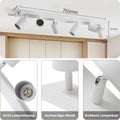 ZMH Deckenleuchte 6 flammig Deckenstrahler Weiß : GU10 Deckenlampe 350°Schwenkbar Deckenspots Modern Spots Küchenlampe Strahler Industrial für Wohnzimmer Schlafzimmer Küche - Ohne Leuchtmittel