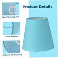 Lampenschirm Aus Stoff Lampenabdeckung Lampenschirmabdeckung E14 Schutzhülle Für Tischlampe Wandlampenschirm Hängelampe Ersatzlampenschirm Trommellampenschirm Blau