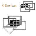 Homefire Deckenlampe LED Deckenleuchte Wohnzimmer - 45W Wohnzimmerlampe RGB Farbwechsel Schwarz Modern Schlafzimmerlampe Dimmbar mit Fernbedienung Flurlampe Schwenkbar Deckenlampen für Kinderzimmer
