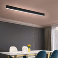 Glitzerlife Deckenlampe LED Deckenleuchte Wohnzimmer - 107CM Wohnzimmerlampe Lang Schwarz Küchenlampe 32W Bürolampe Modern Dimmbar Fernbedienung Büro Deckenbeleuchtung Panel für Küche Schlafzimmer