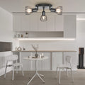 Dehobo Led Deckenstrahler Schwenkbar 350°, Deckenleuchte E14 3 Flammig Schwarz, Spotleuchte Wand, Deckenlampe Spots Led, LED Wandstrahler für Küche, Wohnzimmer, Schlafzimmer, Nein E14 Leuchtmittel