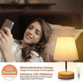 HSLighting Nachttischlampe, Tischlampe Touch Dimmbare Glühbirne 3 Helligkeitsstufen Einstellbar Schreibtischlampe Minimalistische Leuchten Tischleuchte für Nachttisch Schlafzimmer Lesen Wohnzimmer