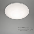 BRILONER - LED Deckenlampe mit warmweißer Lichtfarbe, 12 Watt, 1200 Lumen, LED Lampe, Deckenleuchte, Wohnzimmerlampe, Schlafzimmerlampe, Küchenlampe, Deckenbeleuchtung, 28x6,5 cm, Weiß