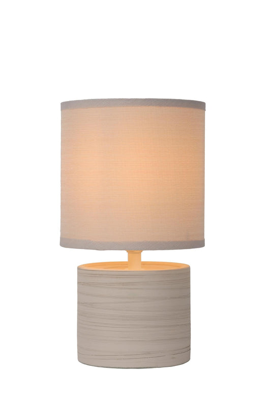 LUCIDE GREASBY - Tischlampe - Ø 14 cm - 1xE14 - Beige