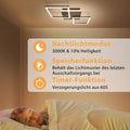 Homefire Deckenlampe LED Deckenleuchte Wohnzimmer - 32W Dimmbar Wohnzimmerlampe Modern Design Schwarz Küchenlampe mit Fernbedienung Schlafzimmerlampe Flur Metall Deckenleuchten für Küche Esszimmer