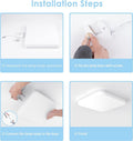 EASY EAGLE LED Deckenleuchte Quadrat: 3000K Deckenlampe LED - IP44 Decke Lampe Panel für Küche Badezimmer Wohnzimmer Keller Flur 23CM 36W
