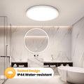 NIBSHOOM Deckenlampe LED Deckenleuchte Rund Flach 4000K,18W/1800LM/IP44 Wasserfest Ultradünn Badezimmer Lampe Decke, Modern Schlicht deckenlampen für Schlafzimmer Wohnzimmer Flur Küche Büro,220*17mm