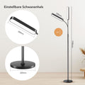 Ehaho Dimmbar LED Stehlampe Schwarz | Leselampe Stehleuchte mit Fernbedienung | Warmweiss Neutralweiss Kaltweiss | Modern Standleuchten für Schlafzimmer Wohnzimmer Büro