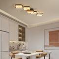 LED Deckenleuchte Dimmbar Deckenlampe mit Fernbedienung Wohnzimmerlampe Schwarze 45W Schlafzimmerlampe Deckenbeleuchtung 92cm Rechteckige Lampen Modern-Design Küchenlampe für Esszimmer Restaurant Flur