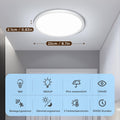 NIBSHOOM LED Deckenlampe mit Bewegungsmelder, 3000K/4000K/6500K 18W IP44 Wasserfest Deckenleuchte Innen, mit Radar Bewegungssensor und Dämmerungssensor Lampe für Flur Bad Treppe Balkon Garage, 22cm