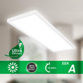 BRILONER - LED Deckenleuchte Effizienzklasse A, ca. 50.000h Licht, 14W bei 3000lm, LED Panel flach, helle energiesparende Deckenlampe Wohnzimmer, Küchenlampe, Wohnzimmerlampe 58x20x3 cm, Weiß